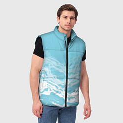 Мужской жилет Волны, цвет: 3D-черный — фото 2