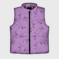 Мужской жилет Листья на фиолетовом фоне