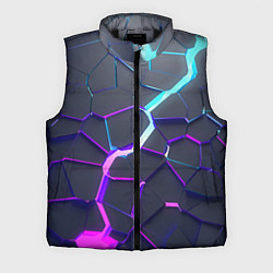 Мужской жилет НЕОНОВЫЙ РАЗЛОМ 3Д РАЗЛОМ, цвет: 3D-черный