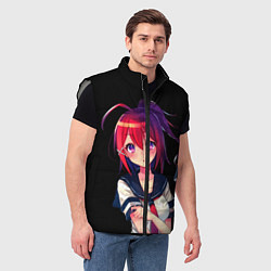 Мужской жилет ДЕВОЧКА АНИМЕ, цвет: 3D-светло-серый — фото 2