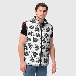 Мужской жилет Акварельные панды паттерн, цвет: 3D-красный — фото 2