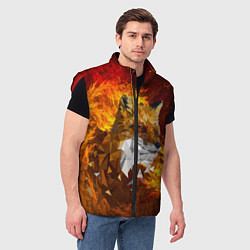 Мужской жилет Огненный Лис, цвет: 3D-красный — фото 2