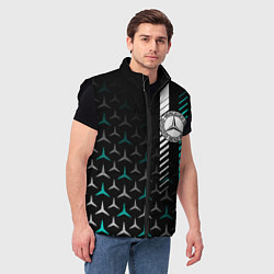 Мужской жилет МЕРСЕДЕС AQUA BLACK GRADIENT, цвет: 3D-черный — фото 2