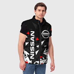 Мужской жилет NISSAN НИССАН ОСКОЛКИ, цвет: 3D-черный — фото 2