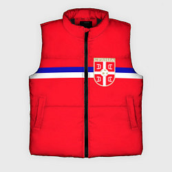 Мужской жилет Сборная Сербии, цвет: 3D-черный