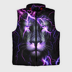 Мужской жилет НЕОНОВЫЙ ЛЕВ NEON LION, цвет: 3D-красный