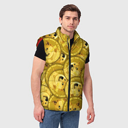 Мужской жилет DOGECOIN DOGE ДОГИКОИН, цвет: 3D-красный — фото 2