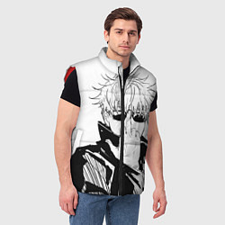 Мужской жилет Магическая битва Годжо, цвет: 3D-красный — фото 2