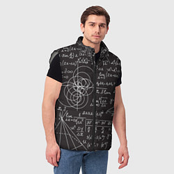 Мужской жилет Алгебра и Геометрия, цвет: 3D-светло-серый — фото 2