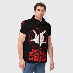 Мужской жилет КОТ САТАНЫ, цвет: 3D-красный — фото 2