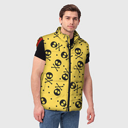 Мужской жилет Череповый фон Черепа, цвет: 3D-красный — фото 2