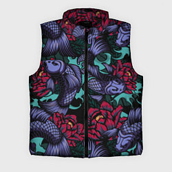 Мужской жилет Японские карпы, цвет: 3D-черный