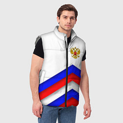 Мужской жилет РОССИЯ ФОРМА АБСТРАКТНЫЙ, цвет: 3D-светло-серый — фото 2
