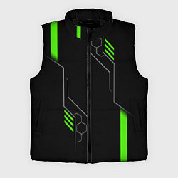 Мужской жилет ФУТУРИСТИЧНАЯ БРОНЯ ЗЕЛЕНАЯ, цвет: 3D-черный