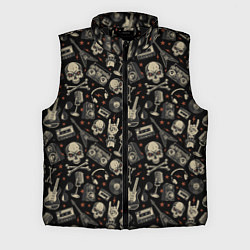 Мужской жилет Scull pattern rock, цвет: 3D-черный