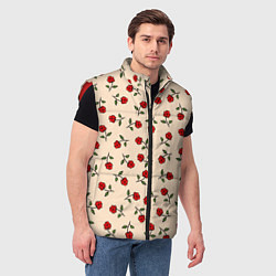 Мужской жилет Прованс из роз, цвет: 3D-красный — фото 2