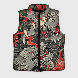 Мужской жилет Китайский Дракон, China Dragon, цвет: 3D-черный