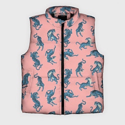 Мужской жилет Много синих тигров Символ года