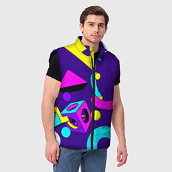 Мужской жилет Геометрические фигуры, цвет: 3D-черный — фото 2