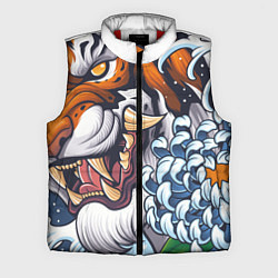 Мужской жилет Тигр в цветах, цвет: 3D-красный