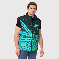 Мужской жилет PUBG New State - Paint Lines, цвет: 3D-красный — фото 2