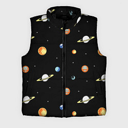 Мужской жилет Планеты в космосе, цвет: 3D-черный