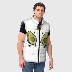 Мужской жилет Любимые авокадо, цвет: 3D-светло-серый — фото 2