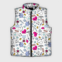 Мужской жилет Медицинский паттерн, цвет: 3D-черный