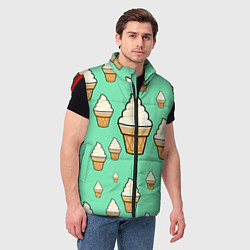 Мужской жилет Мороженое - Ice Cream Party, цвет: 3D-красный — фото 2