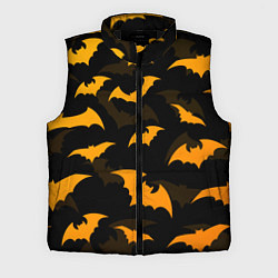 Мужской жилет ЛЕТУЧИЕ МЫШИ НОЧЬ ХЕЛЛОУИН HALLOWEEN NIGHT BATS, цвет: 3D-черный