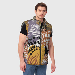 Мужской жилет Зебра Пятнистая, цвет: 3D-светло-серый — фото 2