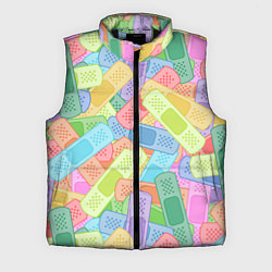Мужской жилет Цветные пластыри, цвет: 3D-черный