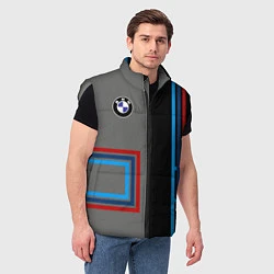 Мужской жилет Автомобиль BMW БМВ, цвет: 3D-светло-серый — фото 2