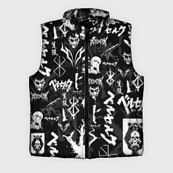 Мужской жилет BERSERK SYMBOL LOGO БЕРСЕРК СИМВОЛИКА ПАТТЕРН, цвет: 3D-черный