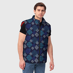 Мужской жилет Свитер узоры, цвет: 3D-красный — фото 2