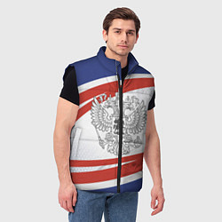 Мужской жилет Герб России, цвет: 3D-черный — фото 2