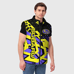 Мужской жилет Subaru Cубару, цвет: 3D-черный — фото 2