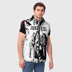 Мужской жилет Maneskin Монэскин, рок - группа, цвет: 3D-красный — фото 2