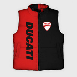 Мужской жилет DUCATI BLACK RED BACKGROUND, цвет: 3D-черный