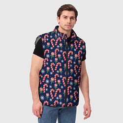 Мужской жилет Christmas Candy, цвет: 3D-светло-серый — фото 2