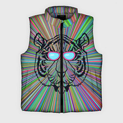 Мужской жилет Тигр в розовых очках, цвет: 3D-светло-серый