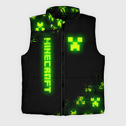 Мужской жилет MINECRAFT NEON LOGO CREEPER, цвет: 3D-черный