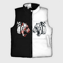Мужской жилет Два тигра напротив друг друга