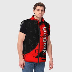 Мужской жилет GOD OF WAR СИМВОЛ КРАТОСА, цвет: 3D-светло-серый — фото 2