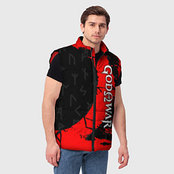 Мужской жилет GOD OF WAR СИМВОЛ КРАТОСА, цвет: 3D-красный — фото 2