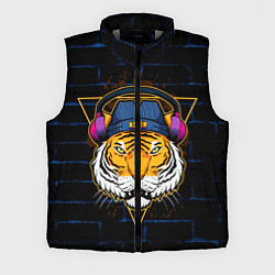Мужской жилет Тигр в наушниках SWAG, цвет: 3D-светло-серый
