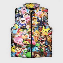 Мужской жилет SUPER SMASH BROS ГЕРОИ ИГРЫ, цвет: 3D-черный