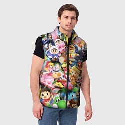 Мужской жилет SUPER SMASH BROS ГЕРОИ ИГРЫ, цвет: 3D-черный — фото 2