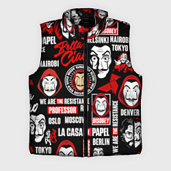 Мужской жилет БУМАЖНЫЙ ДОМ ЛОГОБОМБИНГ LA CASA DE PAPEL, цвет: 3D-черный