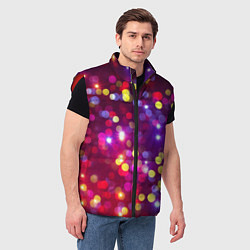 Мужской жилет ПРАЗДНИЧНЫЕ ОГОНЬКИ НОВЫЙ ГОД 2022, цвет: 3D-красный — фото 2